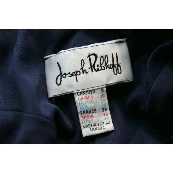 Joseph Ribkoff Dress Size 8 Ruffle Layered Stretch Career Party Cocktail Formal - Picture 12 of 12